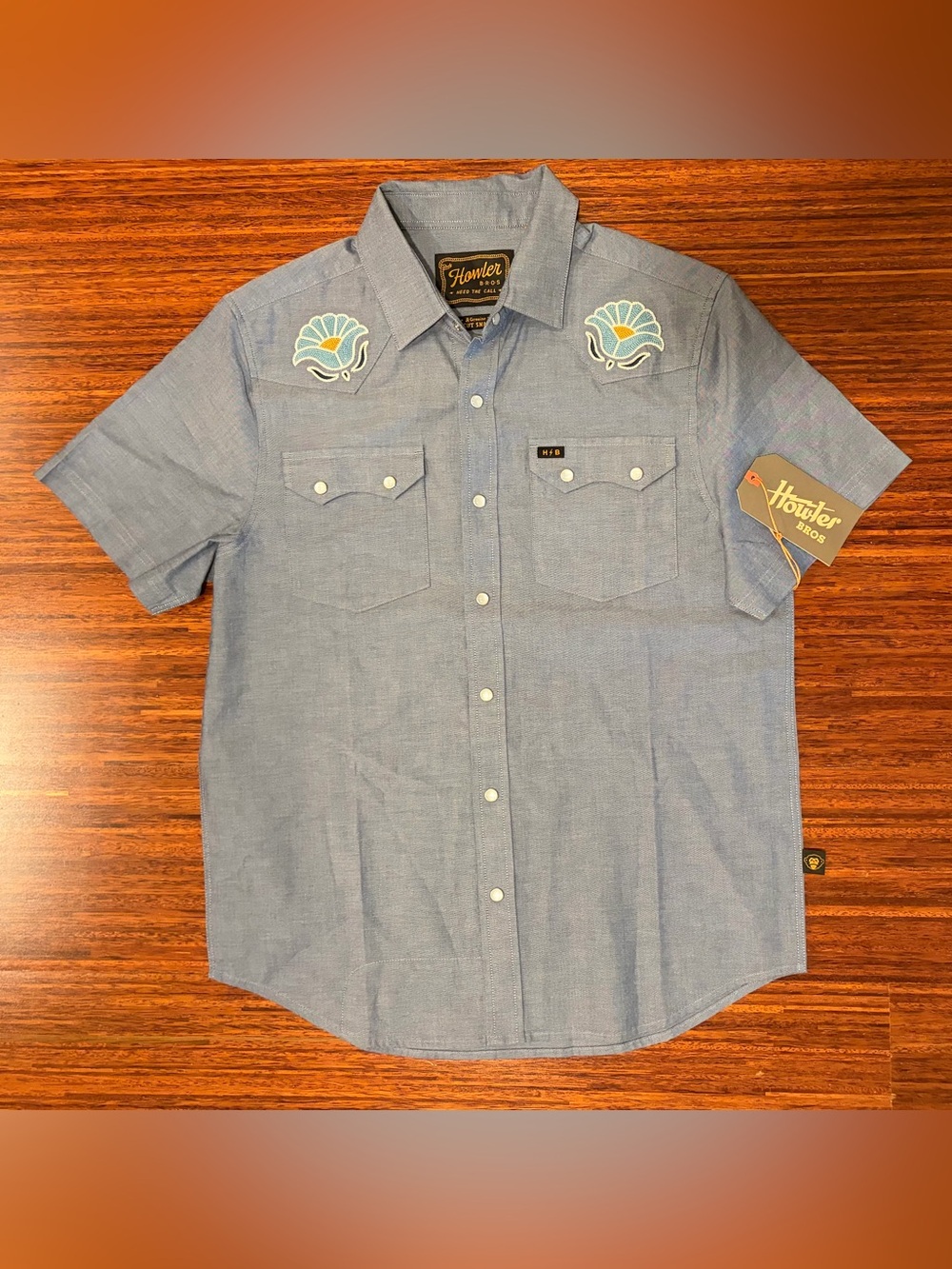 NWT Howler Brothers Crosscut Deluxe Embroidered Western Snap Shirt Small